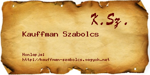 Kauffman Szabolcs névjegykártya